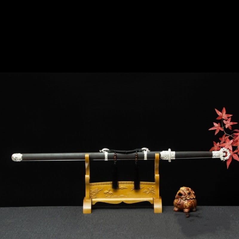 寒玉銀心環首唐横刀  武具 刀装具 日本刀 唐剣  模造刀·模擬刀  居合刀