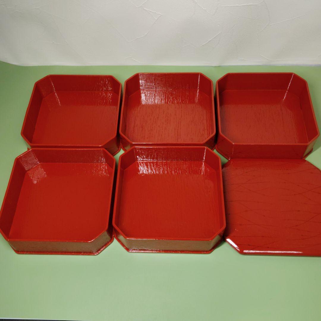 朱塗 縁高五段重 菓子器