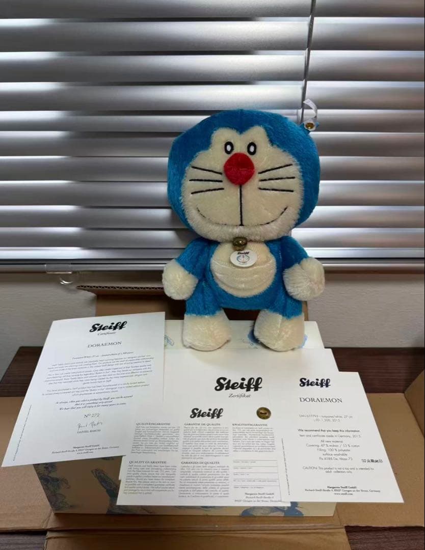 新品国内正規品　シュタイフ ドラえもん ぬいぐるみ　1500体限定　2015