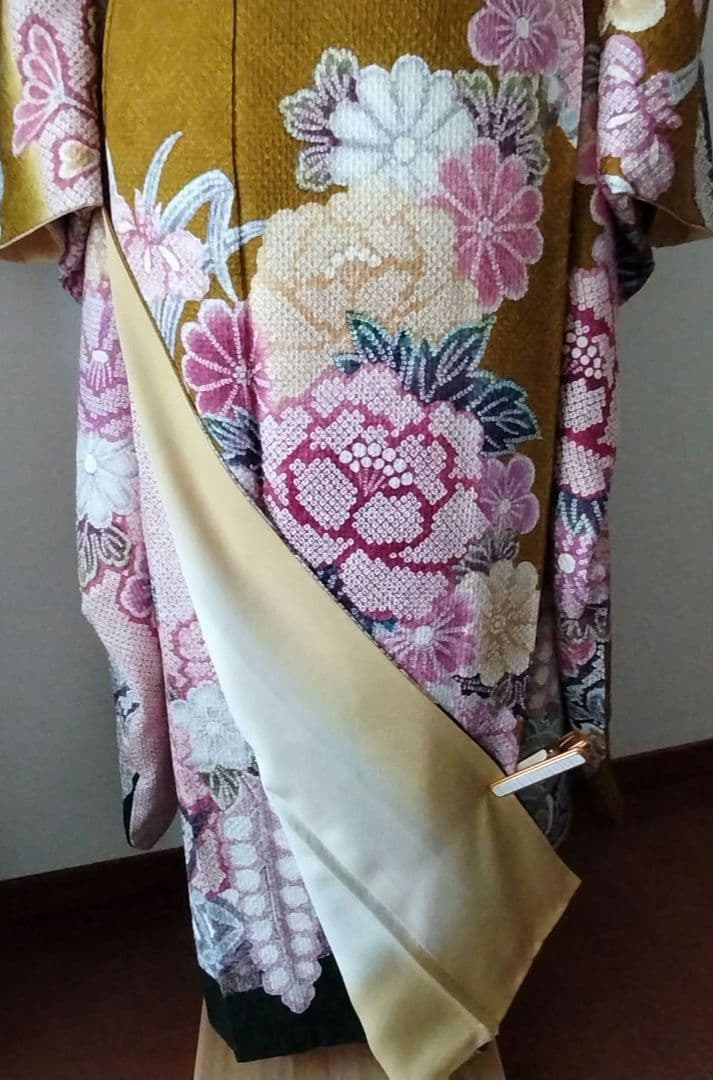 ちょこ様399.ラプンツェルみたい　振袖7点セット　正絹　フルセット　成人式