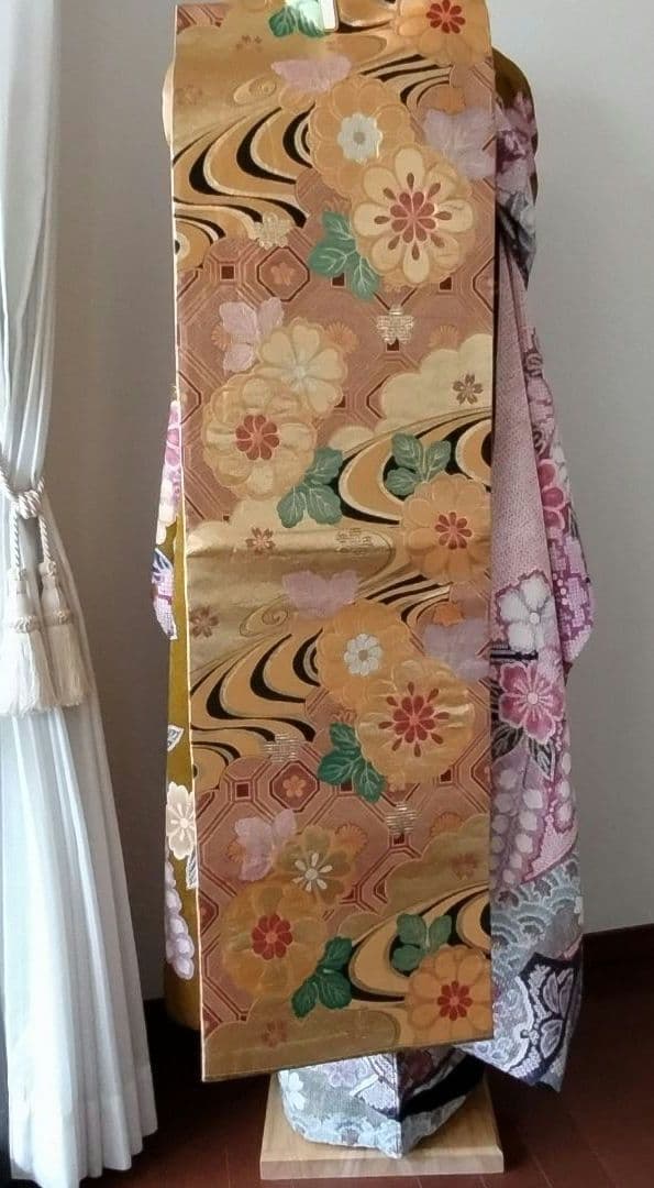 ちょこ様399.ラプンツェルみたい　振袖7点セット　正絹　フルセット　成人式