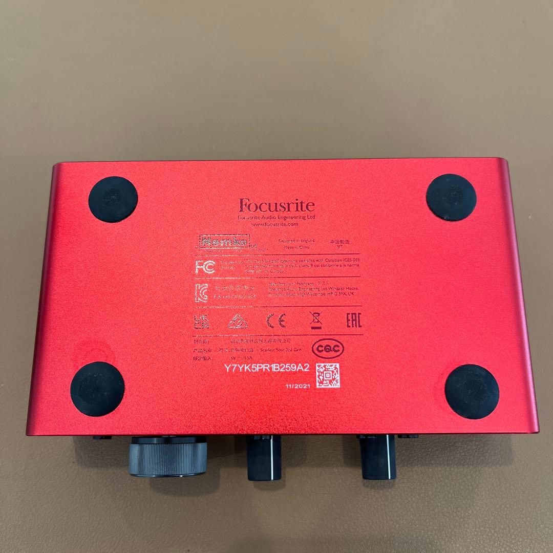 DTM・DAW Focusrite Scarlett Solo(gen3)