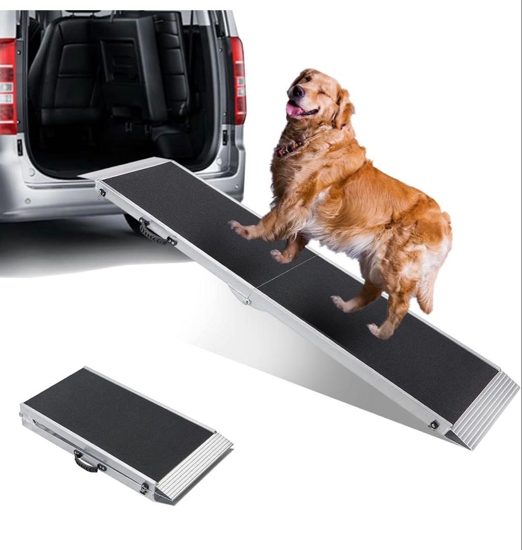 折り畳み アルミ スロープ犬用ペットスロープ 183*38CM 滑り止め大型犬