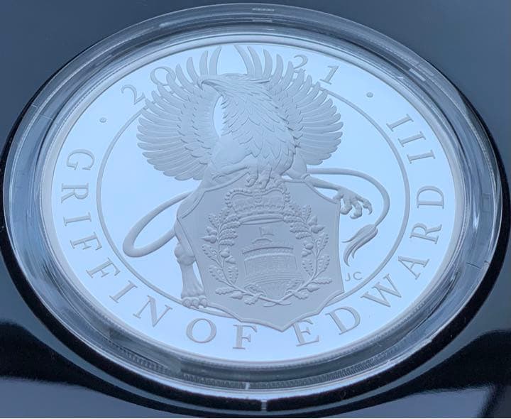 クィーンズビースト　グリフォン　大型プルーフ銀貨