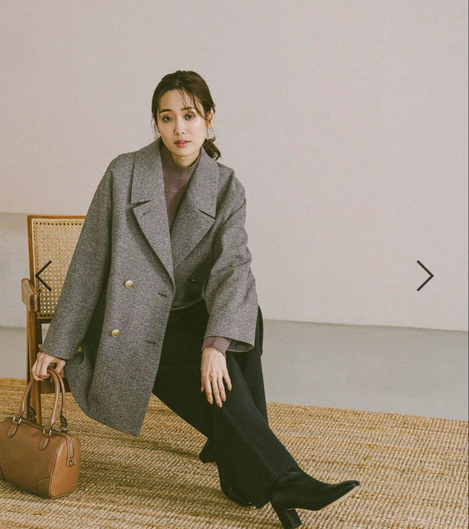 みみみ　【新品】グローバルワーク　軽やか襟2wayミドルコート