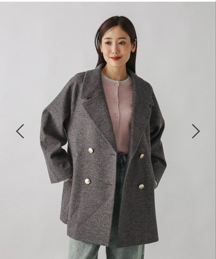 みみみ　【新品】グローバルワーク　軽やか襟2wayミドルコート