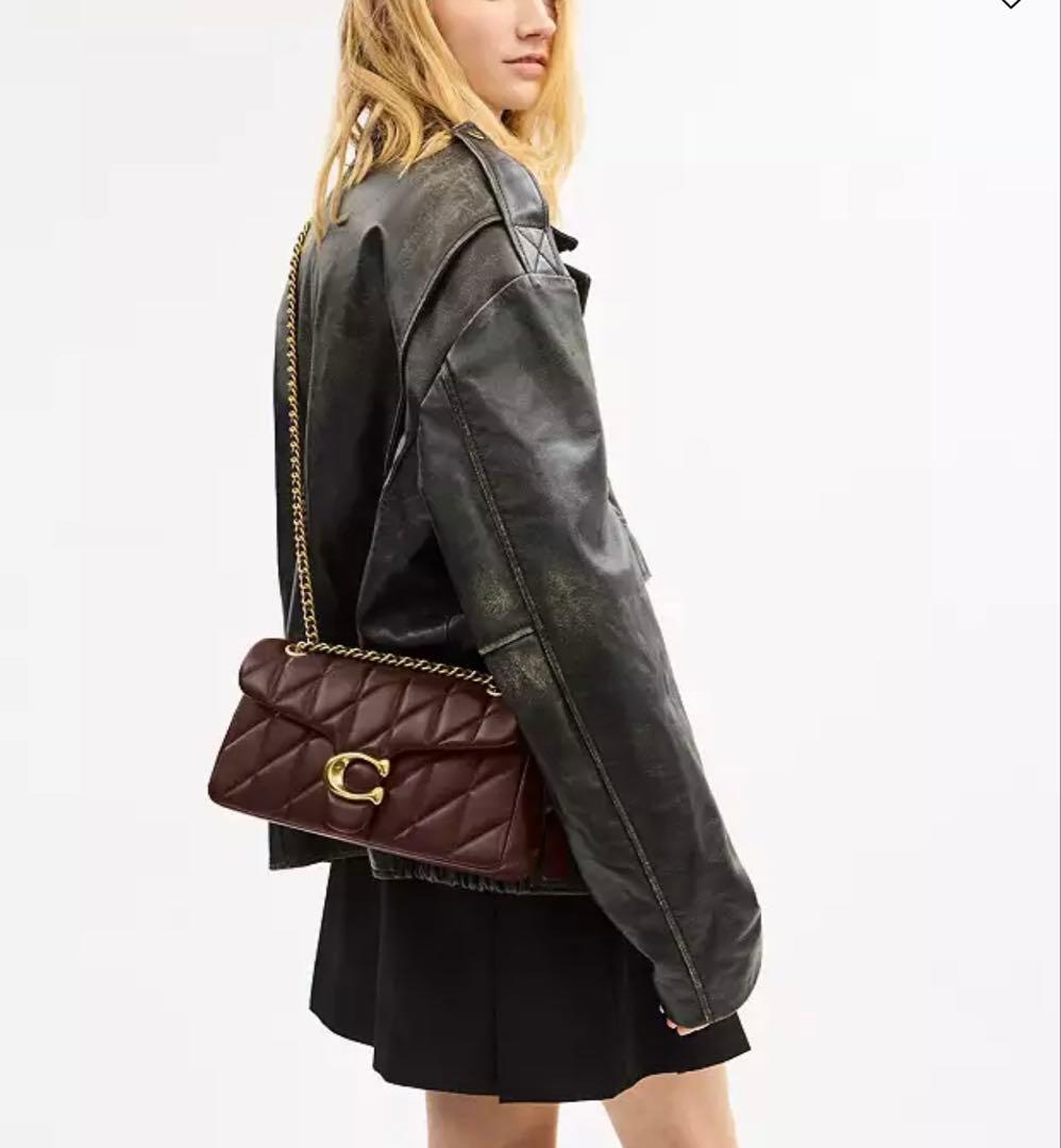 coach コーチタビーショルダー バッグ26 ブラウン CP150 茶色