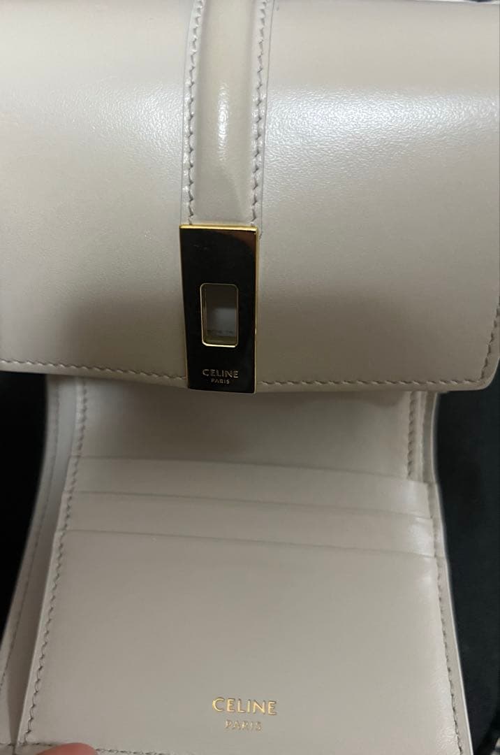 CELINE ホワイト 三つ折り財布