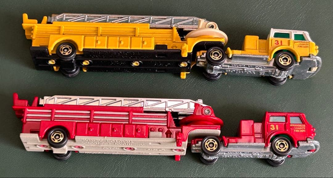 ロングトミカ アメリカン はしご消防車 2点セット