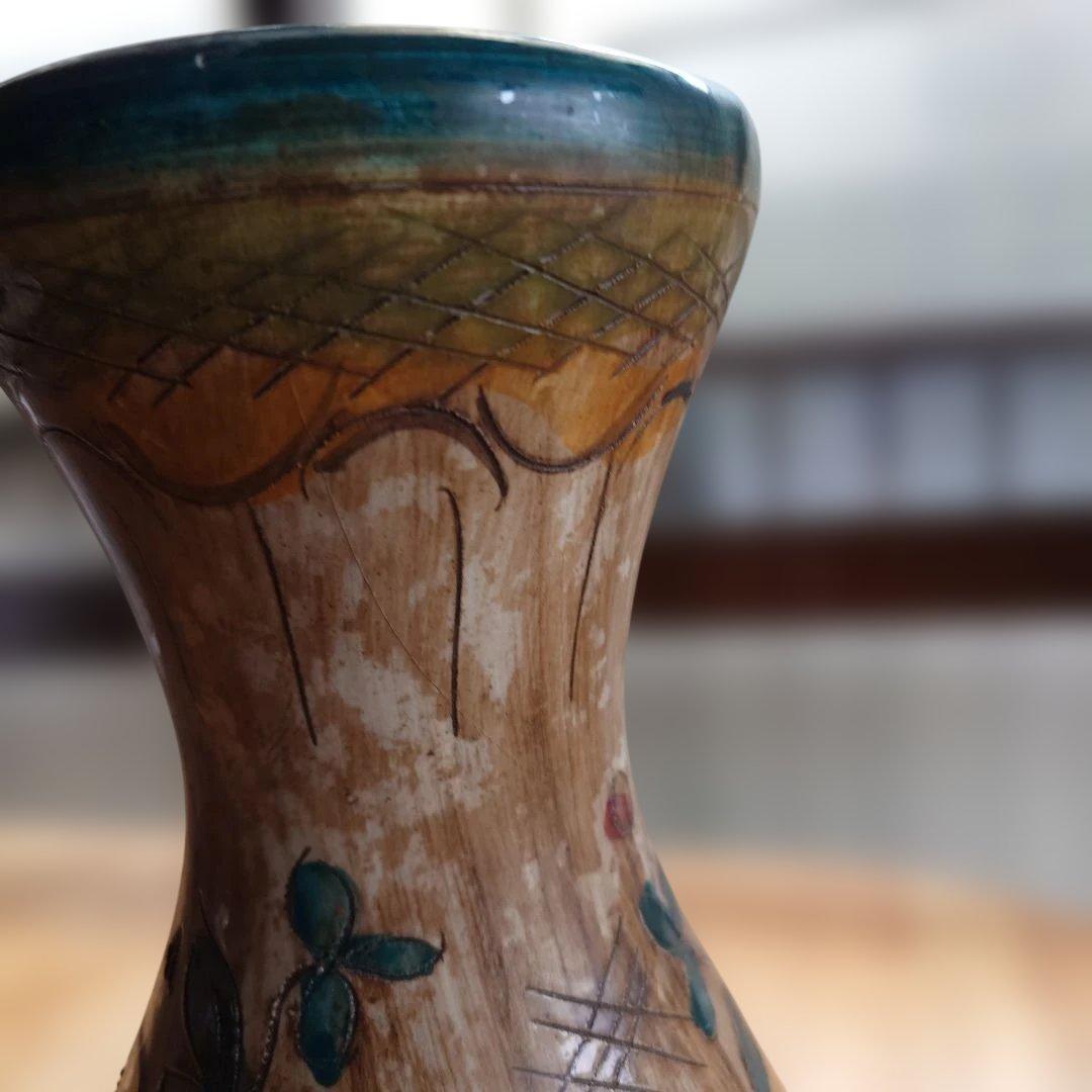 イタリア　ビンテージ 陶器製花瓶