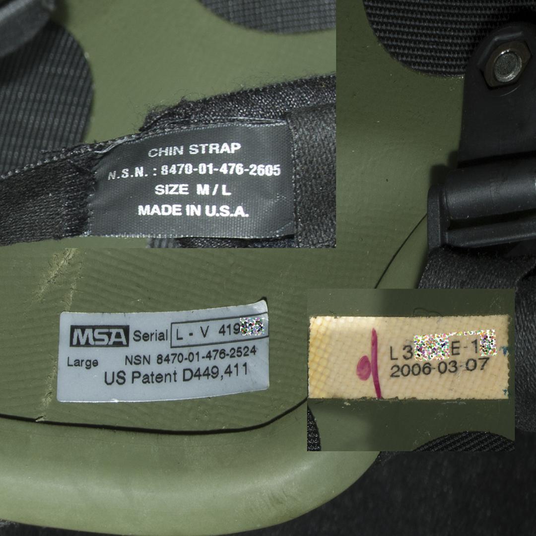 難有中古 米軍実物 MSA ACH　Lサイズ LARGE コンバット ヘルメット