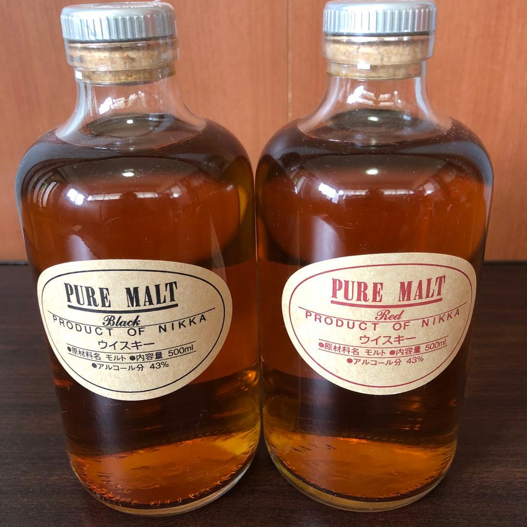 ニッカ ピュアモルト ブラック＆レッドセット 500ml 43%