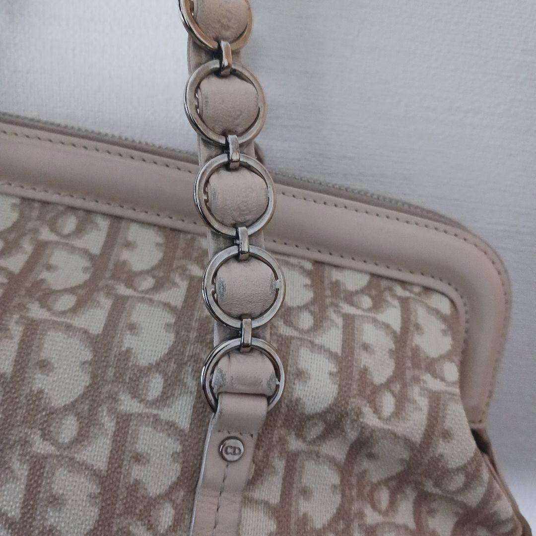 クリスチャンディオール　トロッターロマンティック　リボン　チェーンハンドバッグ