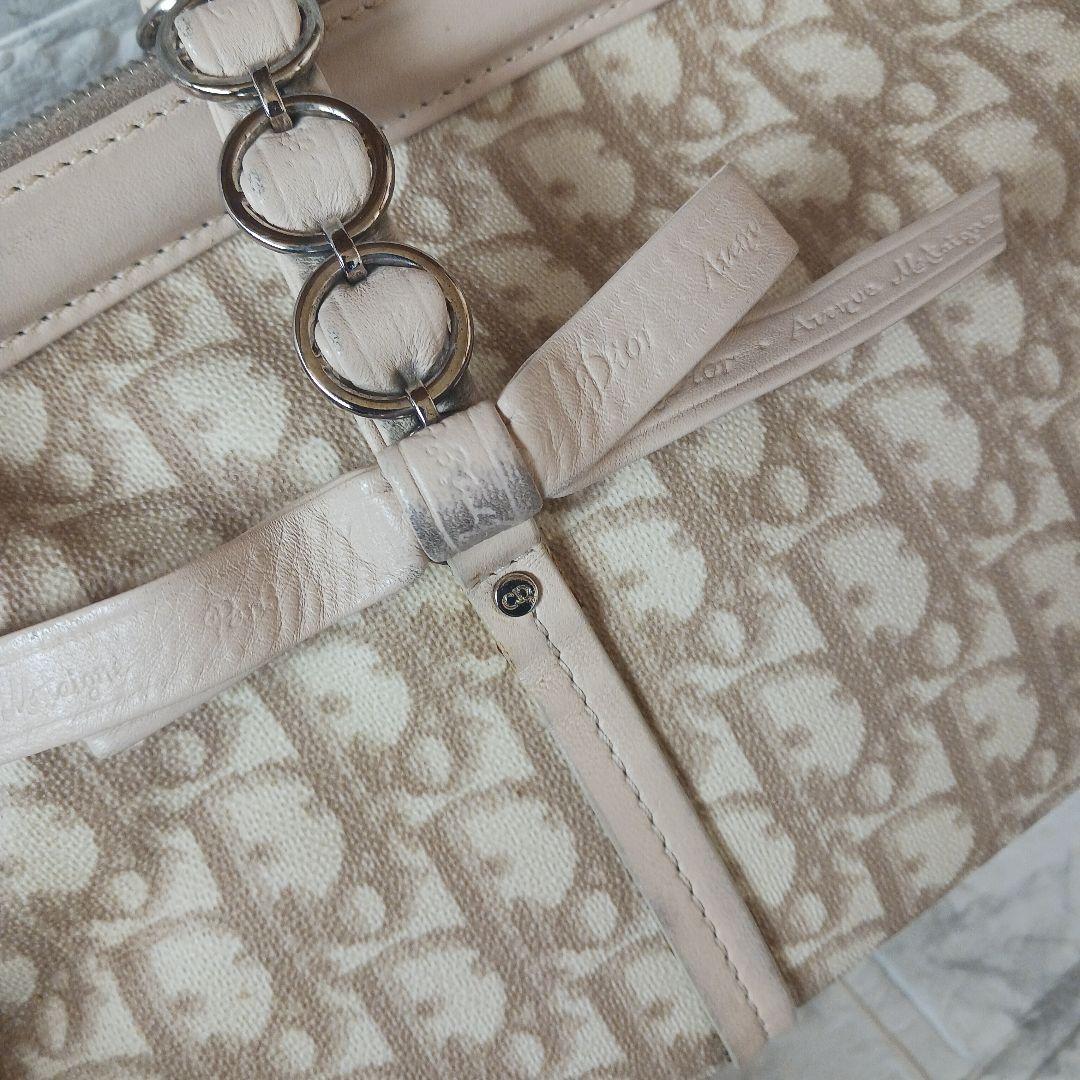 クリスチャンディオール　トロッターロマンティック　リボン　チェーンハンドバッグ