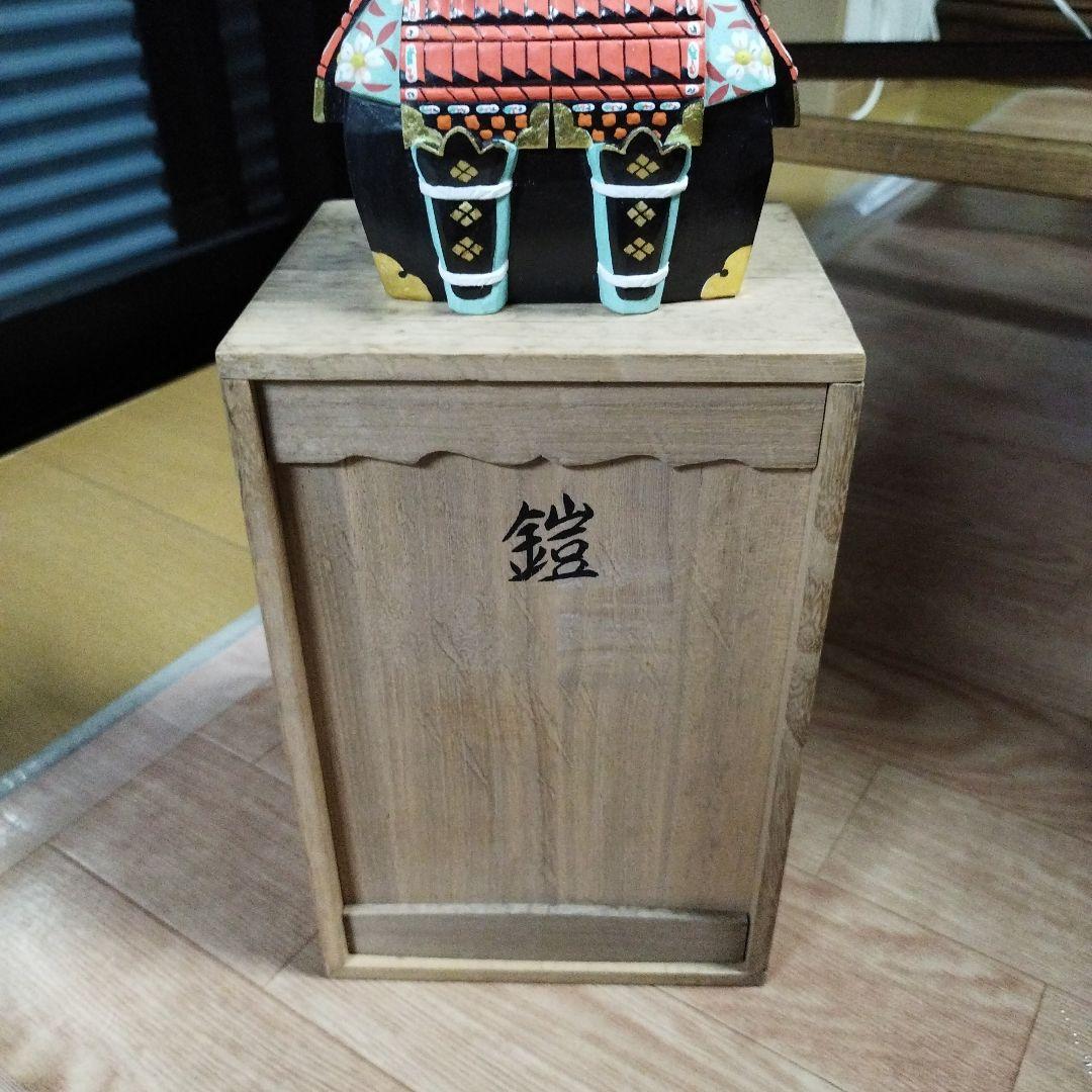 アンティーク　美品　奈良　一刀彫　具足柴田一華作