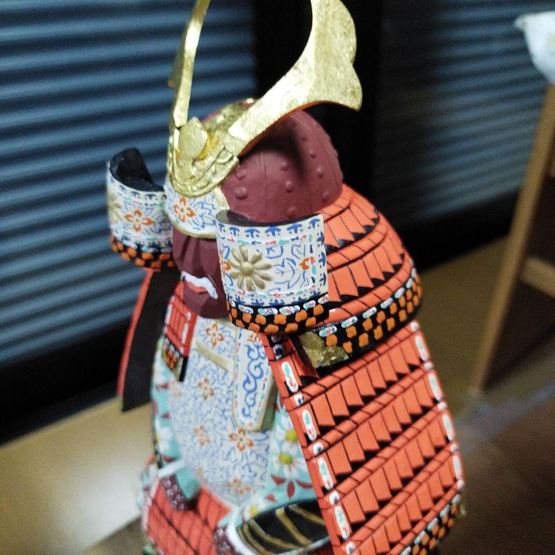 アンティーク　美品　奈良　一刀彫　具足柴田一華作