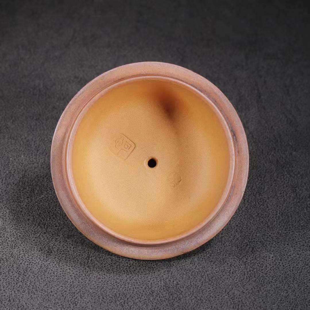 中国古美術・宜興原鉱底槽清泥紫砂壺 龍馬精神・紫砂壺・底款:朱可心紋・朱泥・急須