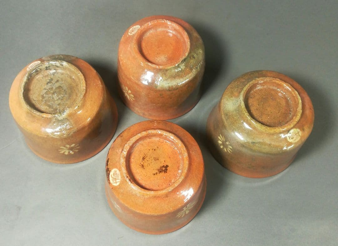 京焼 初代一休庵 中村道年 　茶碗　4客　共箱　茶道具