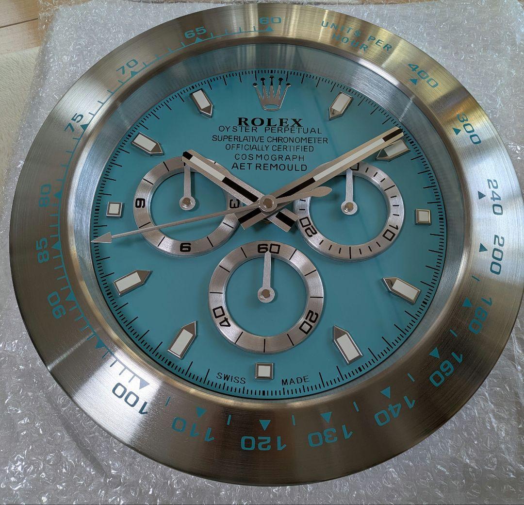 新品未使用　デイトナ　ターコイズブルー　掛け時計　非売品