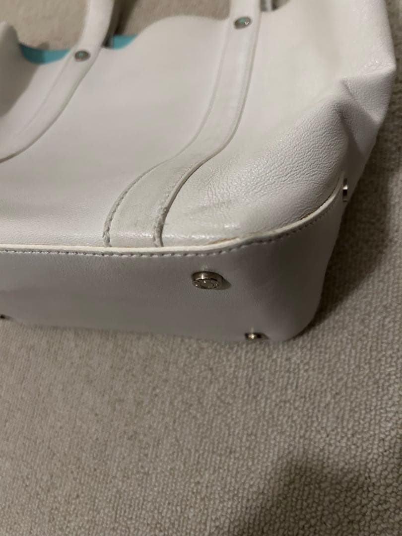 バッグ Tiffany leather hand bag reversible