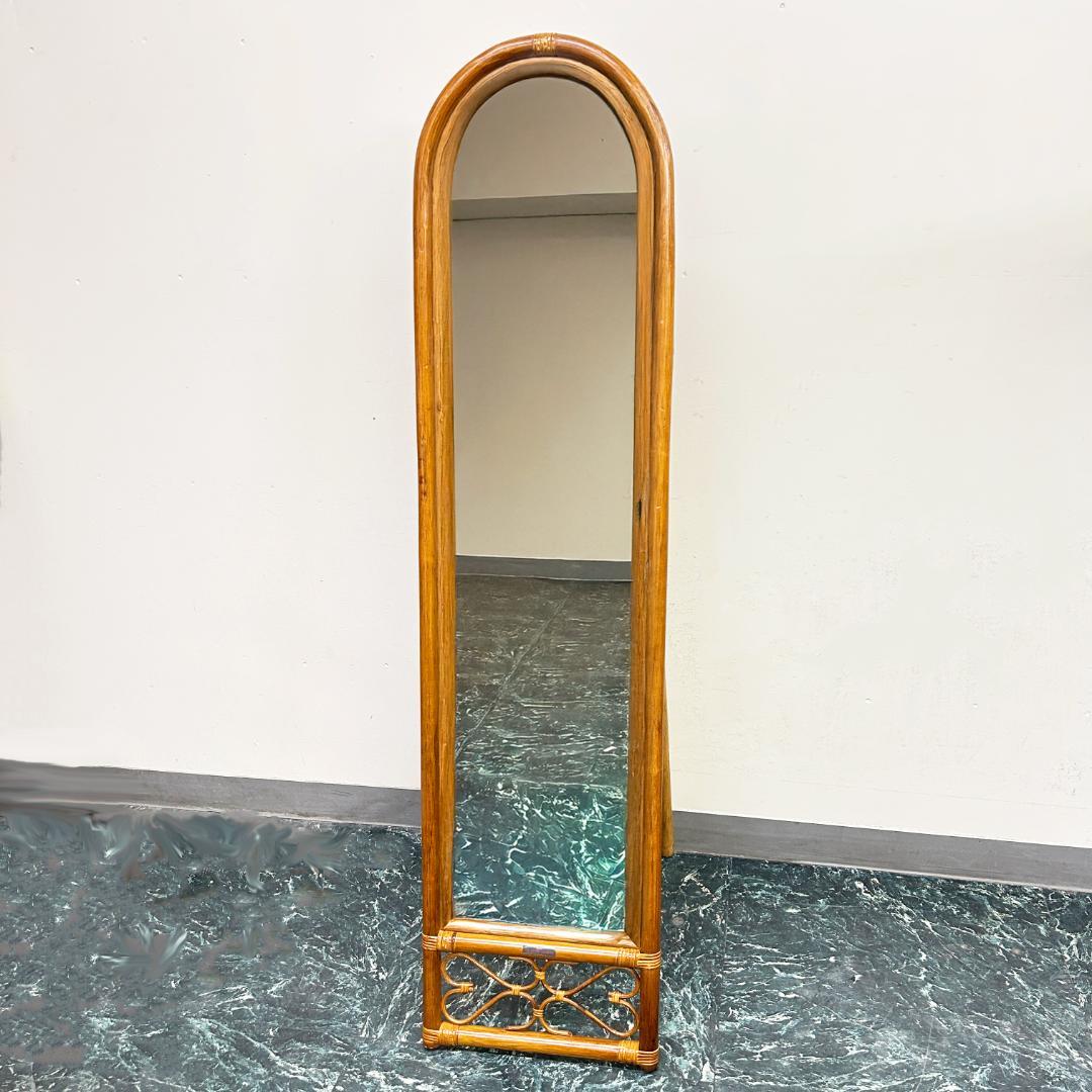 新品 レトロ ラタン 籐 カネボウ化粧品 62 ベルの会記念品 インテリアミラー