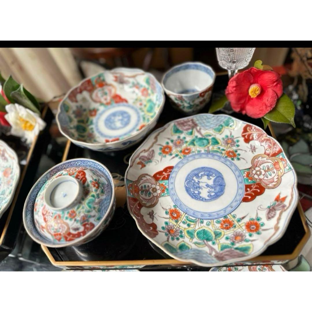 D様へ感謝お嫁入り‼️いいとこどり伊万里Dragon❌あじさい桐七寸皿＆膾皿①2客