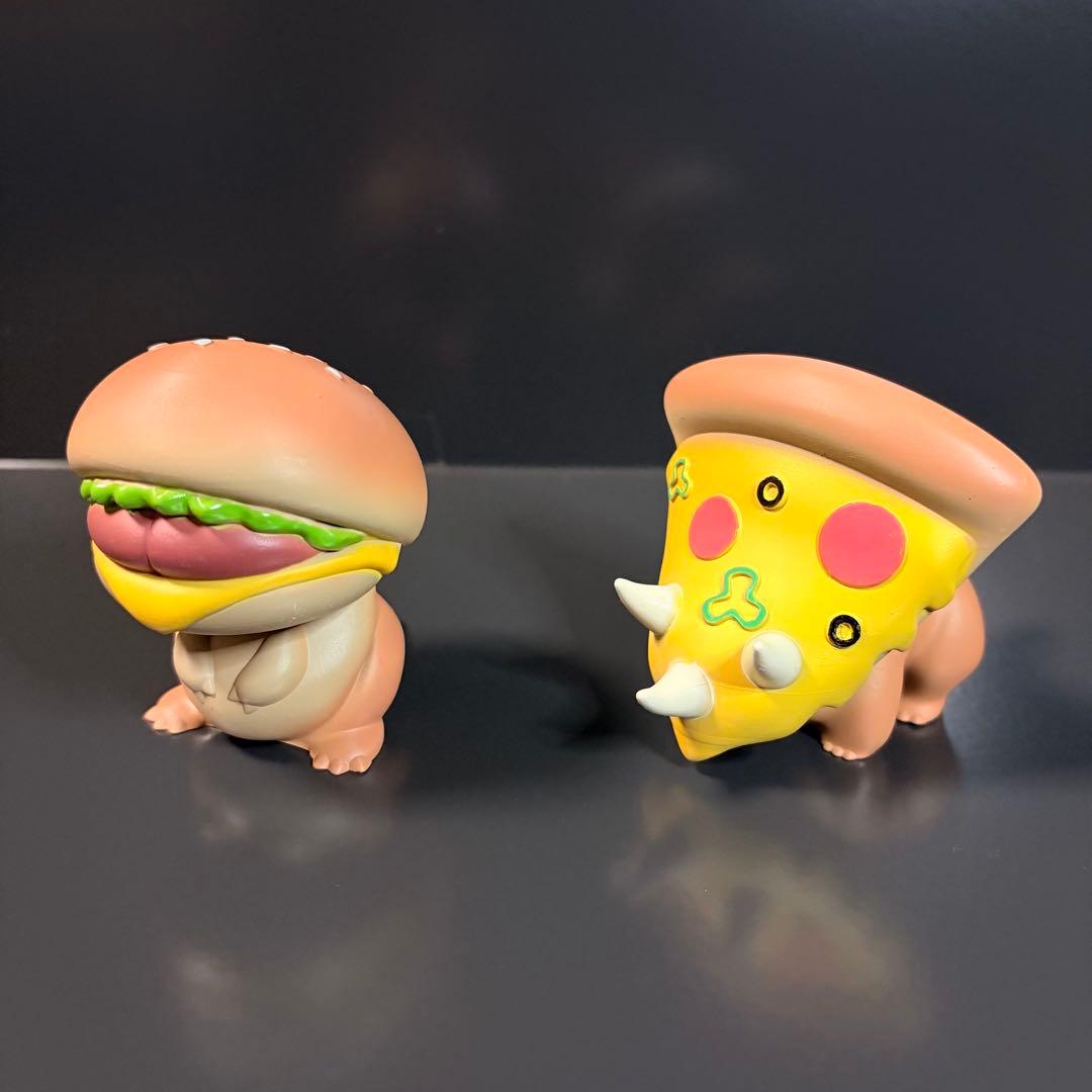 アクマトイズ バーガーレックス ピザケラトプス Lサイズ ソフビ 恐竜