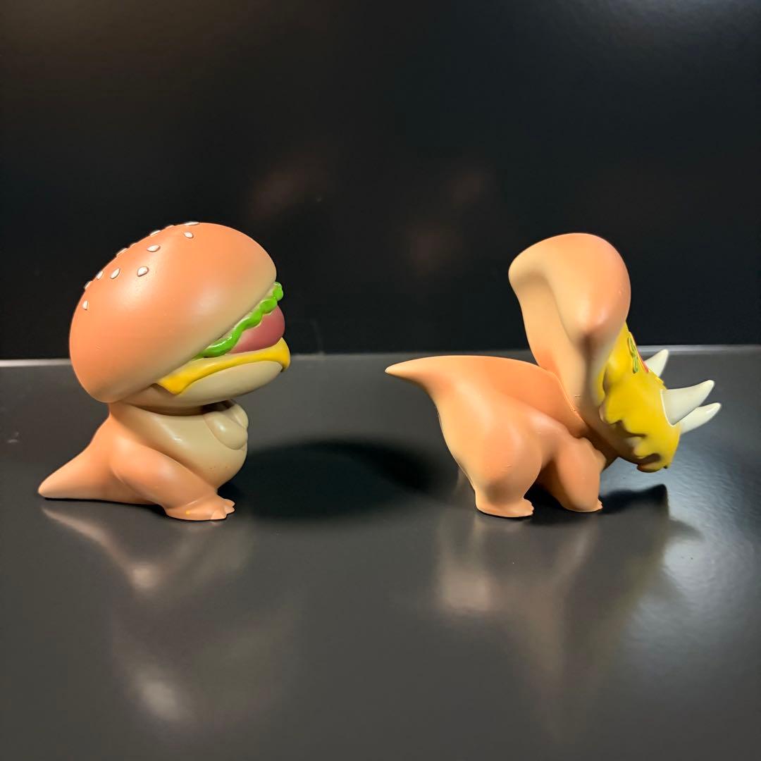 アクマトイズ バーガーレックス ピザケラトプス Lサイズ ソフビ 恐竜