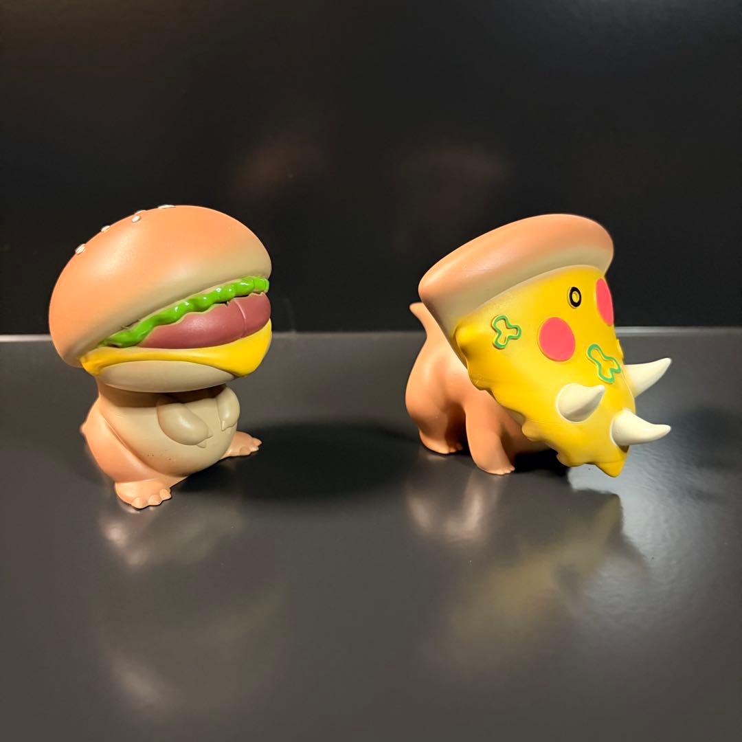 アクマトイズ バーガーレックス ピザケラトプス Lサイズ ソフビ 恐竜