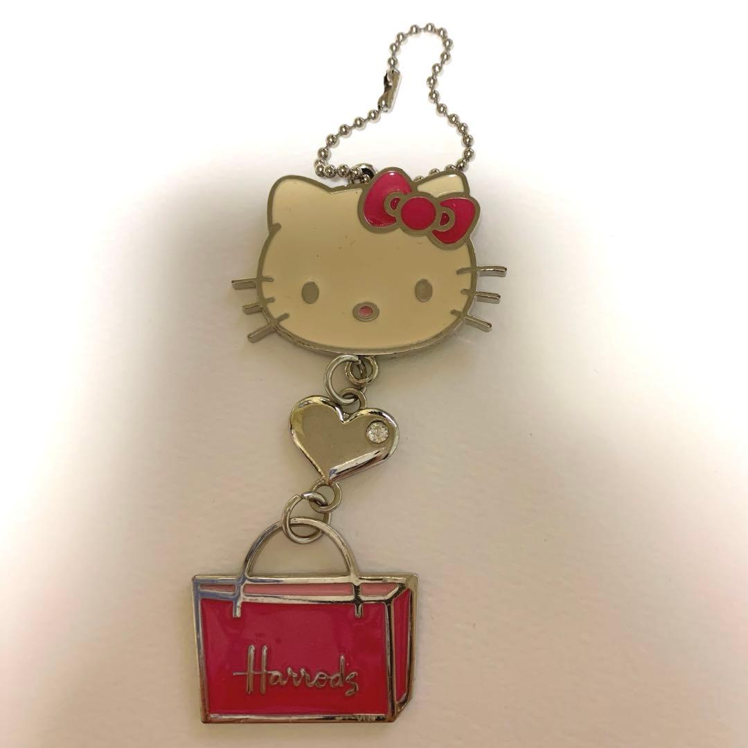 激レア　キティストラップ　Harrods ハロッズ　ハート　平成レトロ