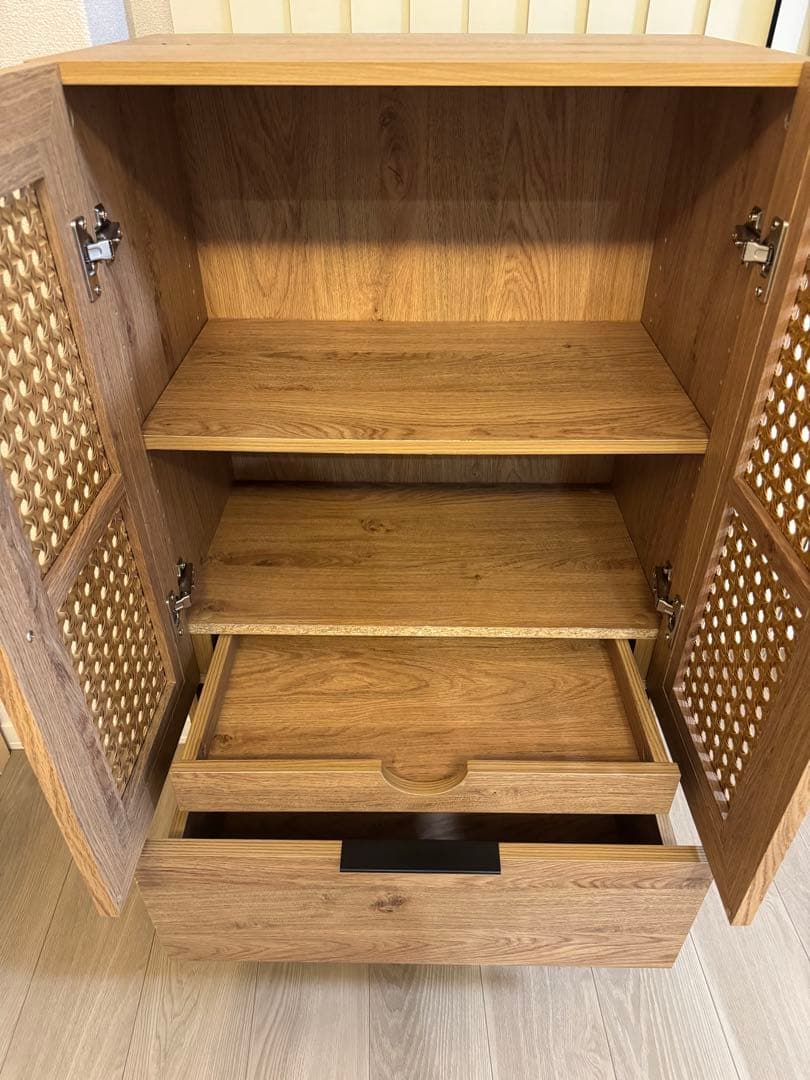 LOWYAラタン調ハイキャビネット幅60センチ