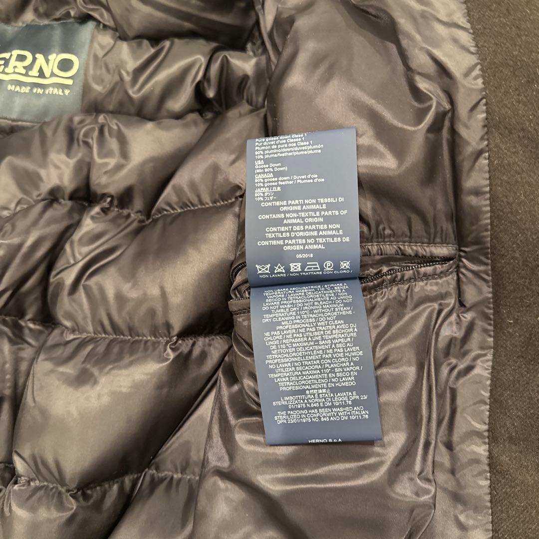 HERNO シルクカシミア×ローゲージカシミアスタンドカラーコンビダウン