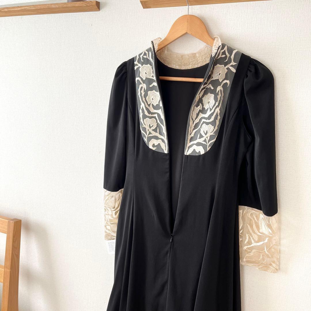 【M size】etoll. バック刺繍フレアドレス