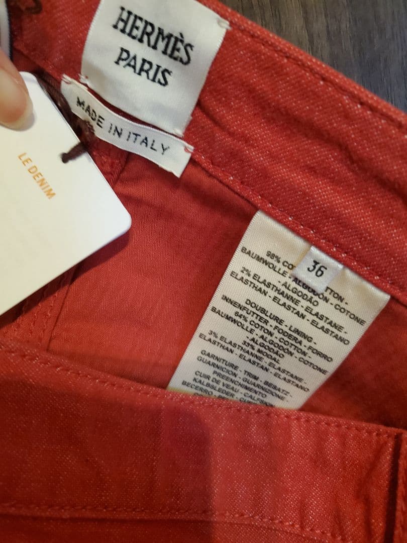 び*じ様 最終特価【新品未使用】HERMES レッド タイトミニスカート