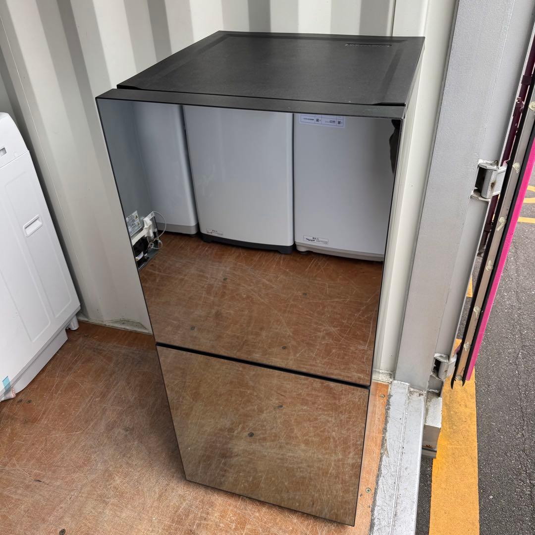 C7133★2023年製★未使用に近い★ツインバード冷蔵庫ミラーブラック鏡洗濯機