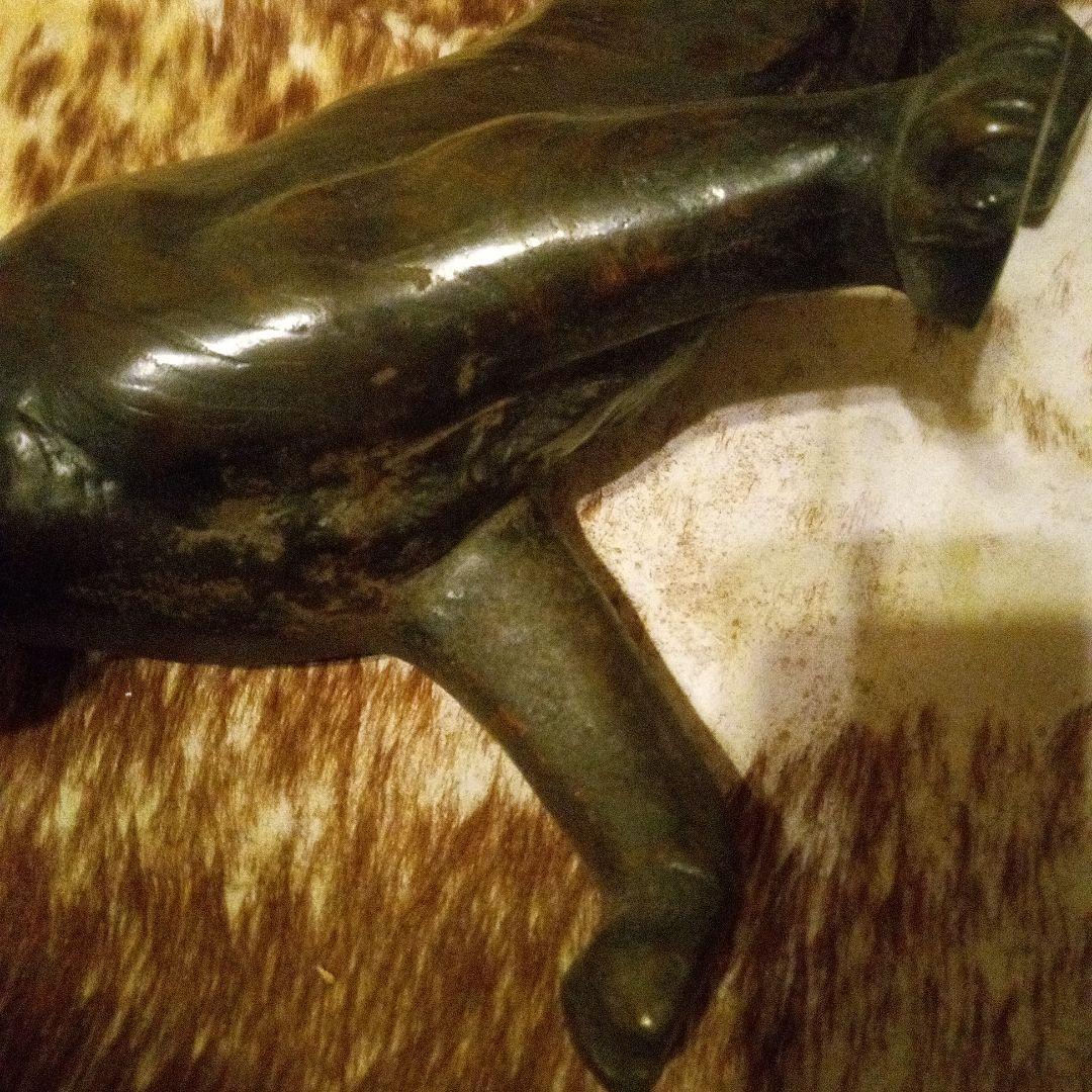 鉄ブロンズライオンの彫刻 約55cm