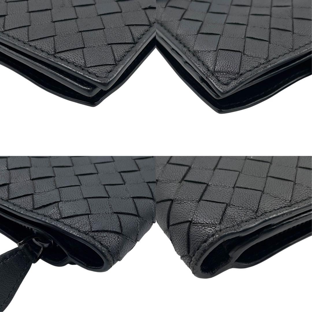 【美品】ボッテガヴェネタ　折り財布　イントレチャート　黒　ブラック