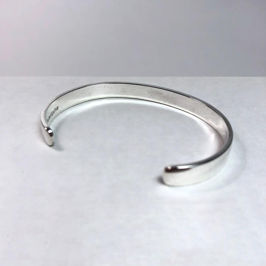 インディアンジュエリー　ホピ族　バングル　スターリング シルバー　オーバーレイ