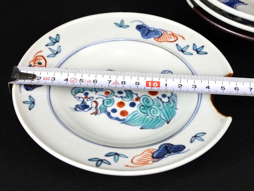 有田焼　古尹万里　在銘　髭皿五枚セット