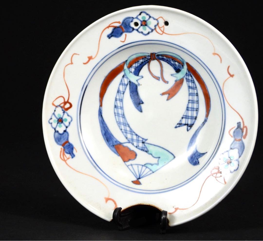 有田焼　古尹万里　在銘　髭皿五枚セット