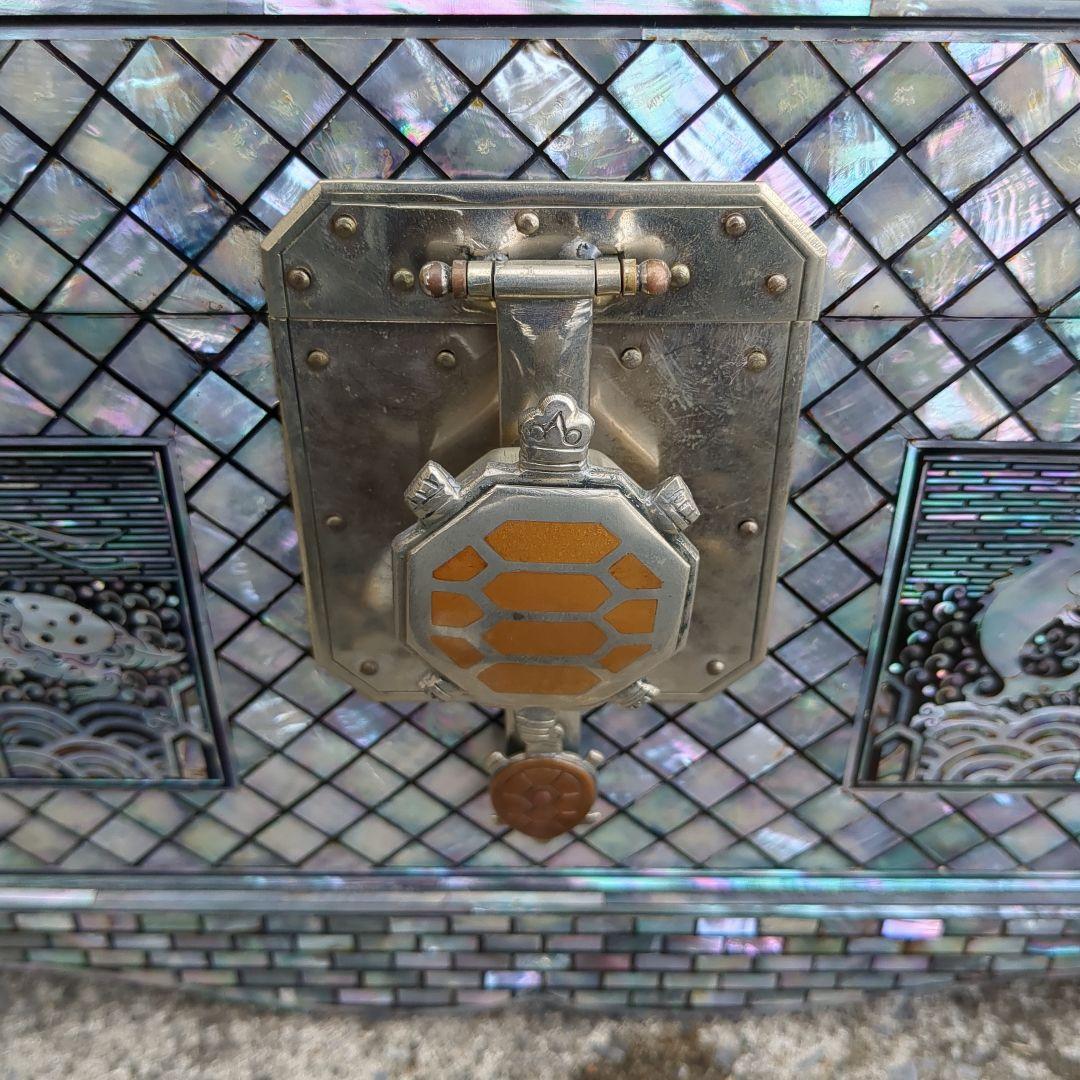 韓国　鳳凰　亀　螺鈿細工　ジュエリーボックス　宝石入れ　伝統工芸　李朝　指輪