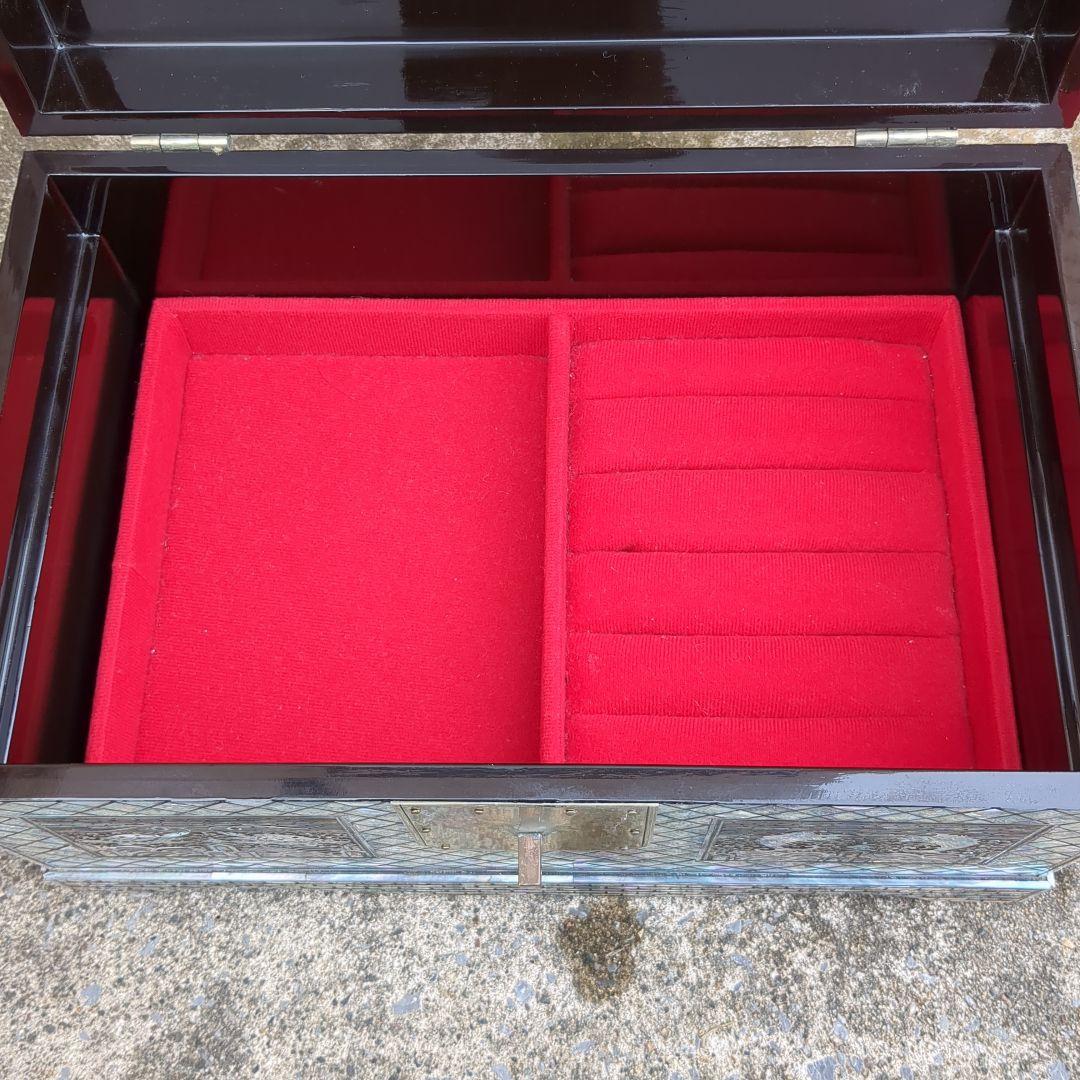 韓国　鳳凰　亀　螺鈿細工　ジュエリーボックス　宝石入れ　伝統工芸　李朝　指輪