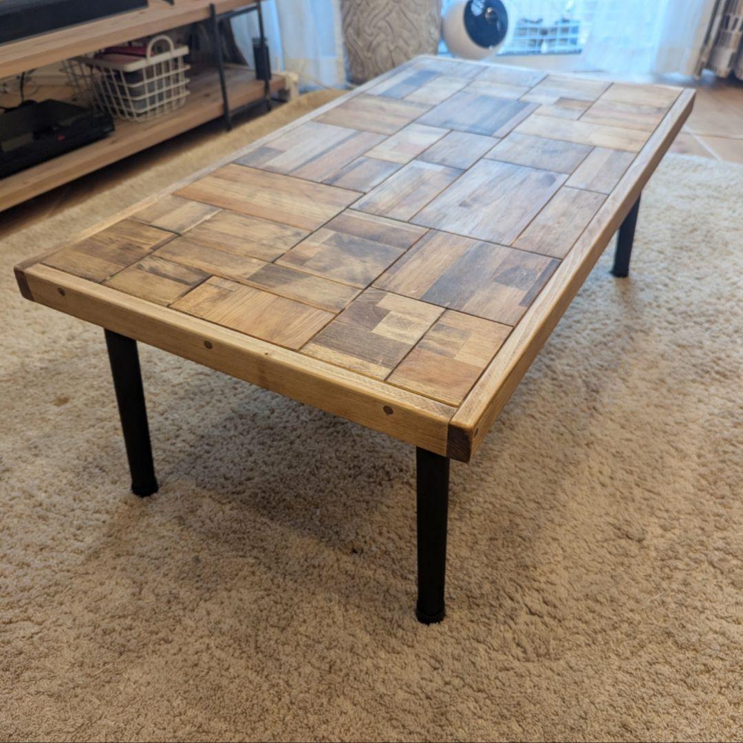 うに　ローテーブル　✨　木製　サイドテーブル　ハンドメイド　折りたたみ