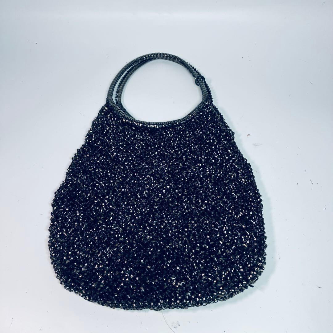 アンテプリマ　ワイヤーバッグ　ブラック　シルバー　ティアドロップ