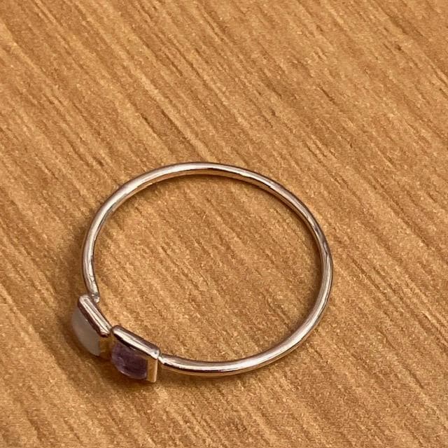 ●cui-cui　K10　アメジスト・ムーンストーン　リング