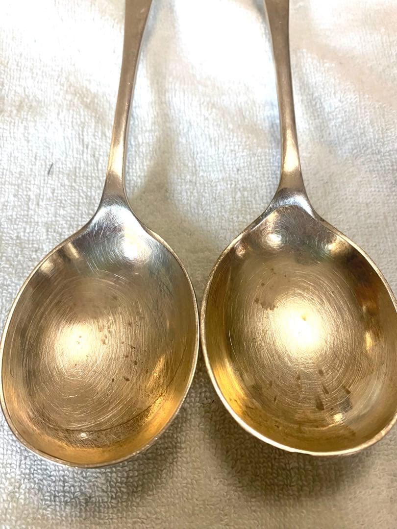 シルバー製，HARDY刻印高品質。スプーン2本セット、英国製値下がりました。