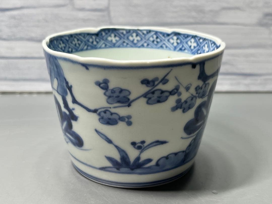 江戸後期　大きめ　染付　そば猪口