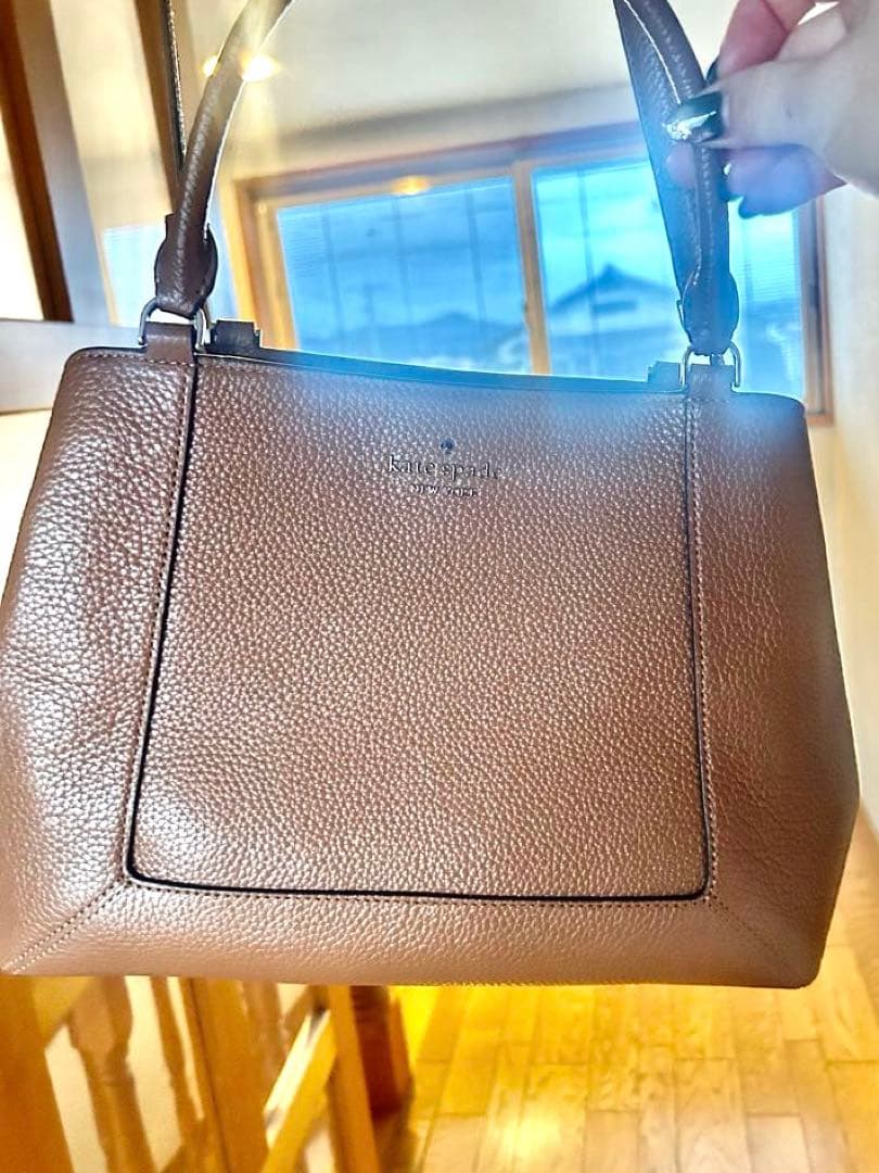 kate spade ブラウンレザーショルダーバッグ