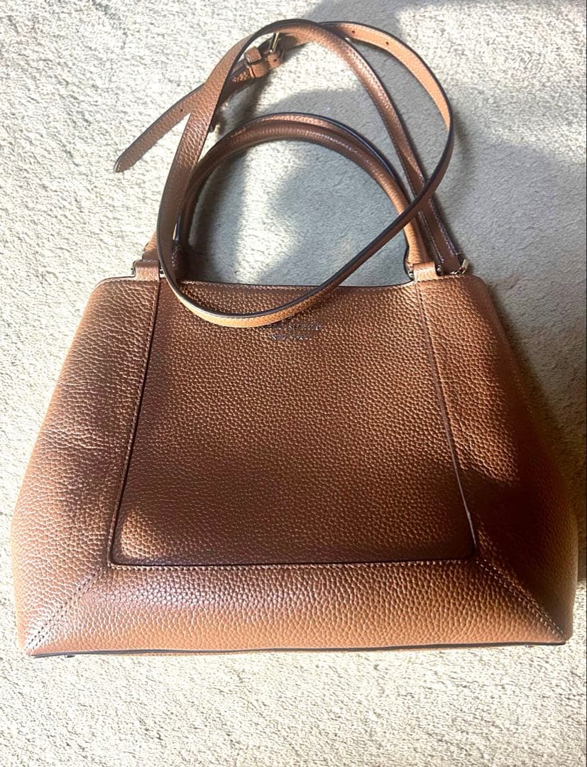 kate spade ブラウンレザーショルダーバッグ