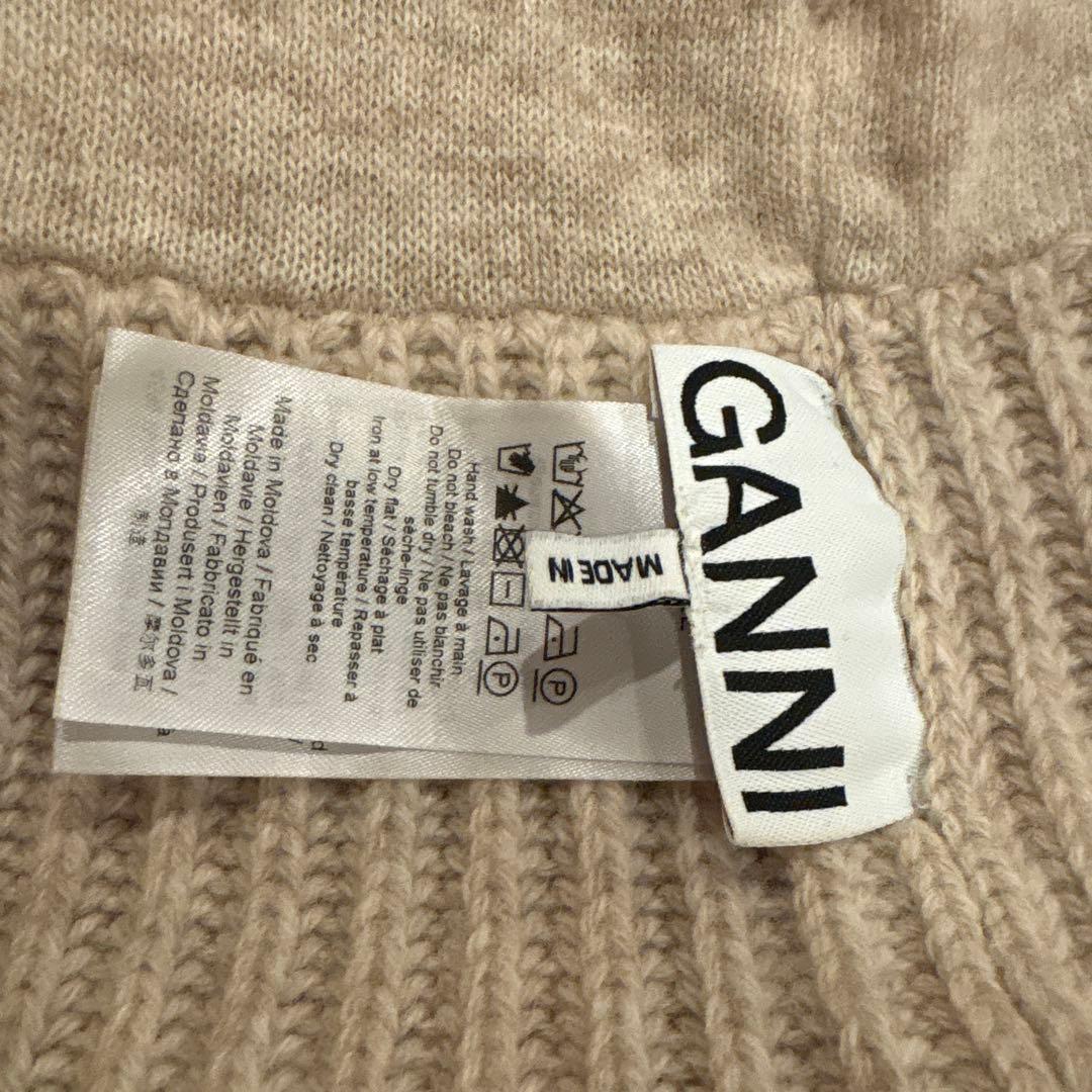 GANNI ニット帽　ベージュ